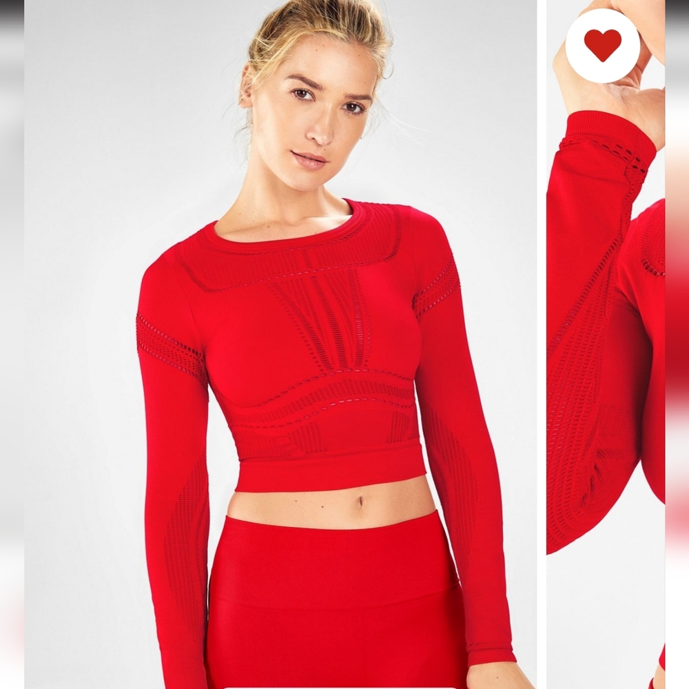 Fabletics Long Sleeve Crop Top